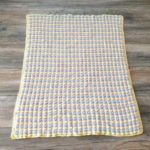 Handmade Baby Cover Blanket Crib Crochet 37x30 Pastel Wheelchair Gift Pink Blue